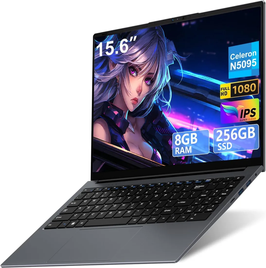 2026 Ordenador Portátil 15,6 Pulgadas Celeron N5095 Win11 Pro 8GB 256GB SSD