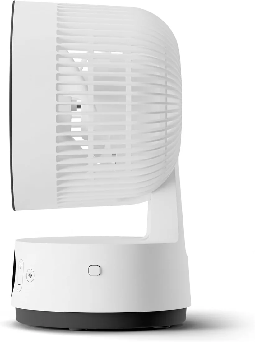 MeacoFan Sefte® 6 - Brazador de aire con batería (12 velocidades, ultra silencioso a 22 dB, inalámbrico, oscilante, ventilador de escritorio recargable + mando a distancia, autonomía de 26 horas foto 3