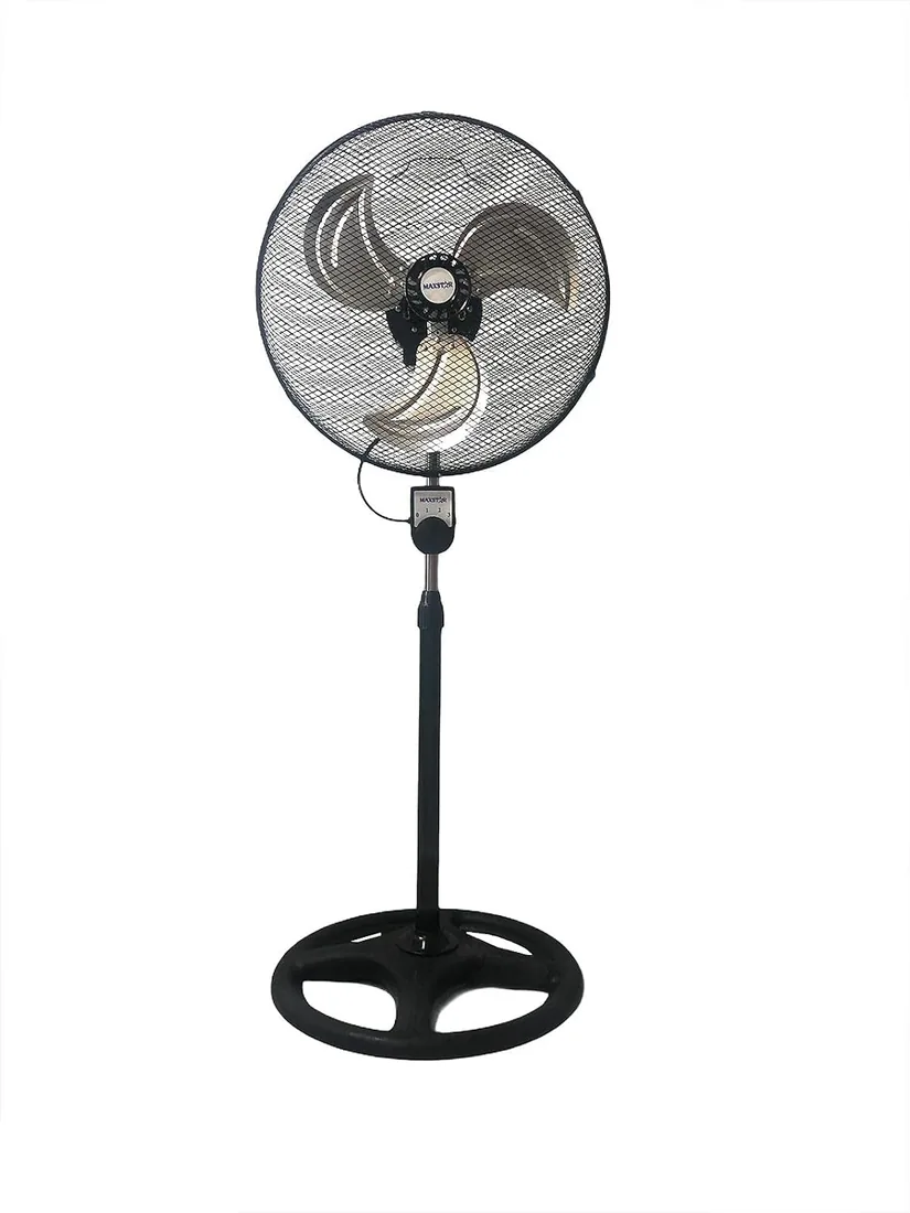 Max Star Ventilador de Pie 18" Altura Ajustable 80W 3 Velocidades Oscilante Rejilla Protectora para Niños foto 3