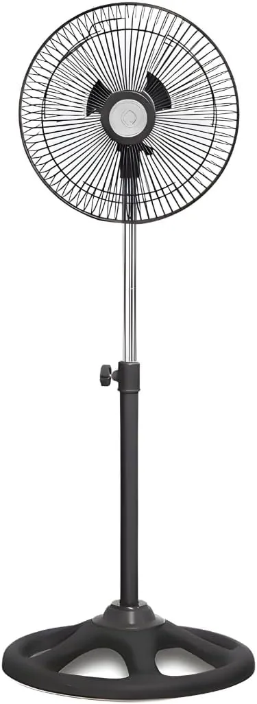 Ventilador de Pie 10" - Pequeño y Potente, Altura Regulable, Motor Silencioso, 3 Velocidades, Oscilación 120º, 30W