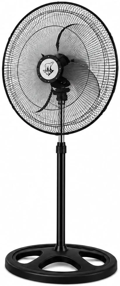 Ventilador Industrial de Pie 18 Pulgadas 80W OSO | 3 Velocidades | Oscilación Horizontal 90° | Altura Regulable | Aspas Metálicas | Motor de Alambre y Aluminio | Ventilador Silencioso Y Potente
