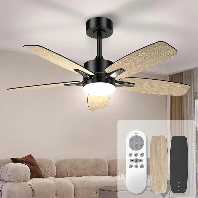 Mefine 106cm Ventilador de Techo Silencioso con Luz
