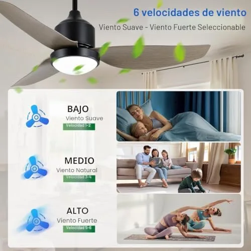 nebulium 106cm Ventilador de Techo Exterior IP44 con Luz foto 2