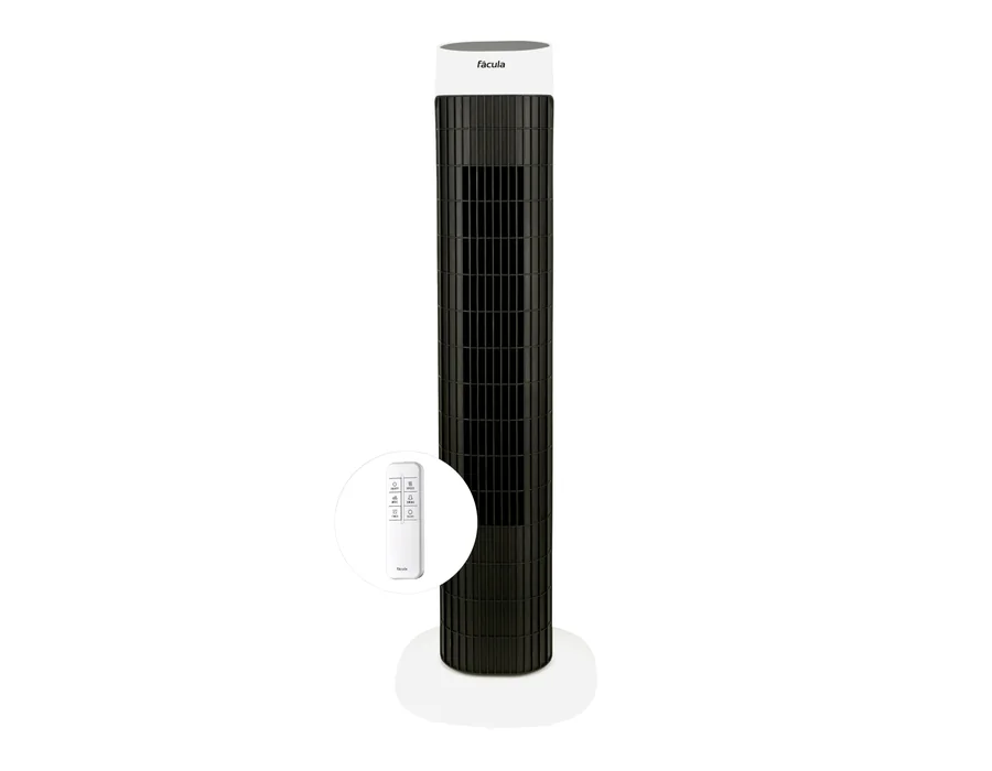 facula - Ventilador de Torre Digital Oscilante Rok 45w | 3 modos | 3 velocidades | Temporizador | Mando a distancia foto 2