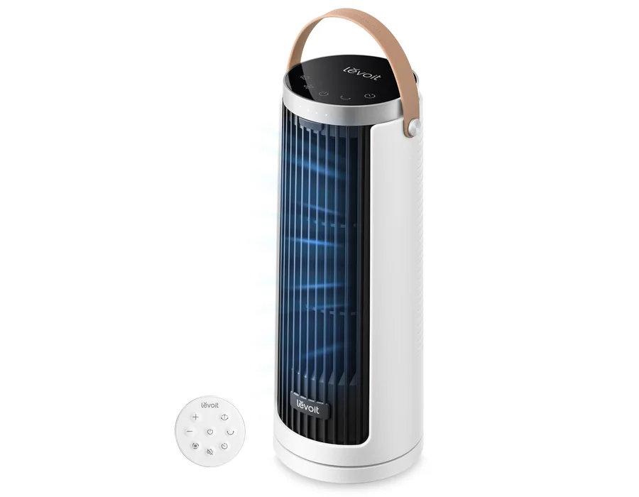 Levoit Ventilador de Torre 7m/s, 20dB, 5 Velocidades, LTF-F132, Blanco