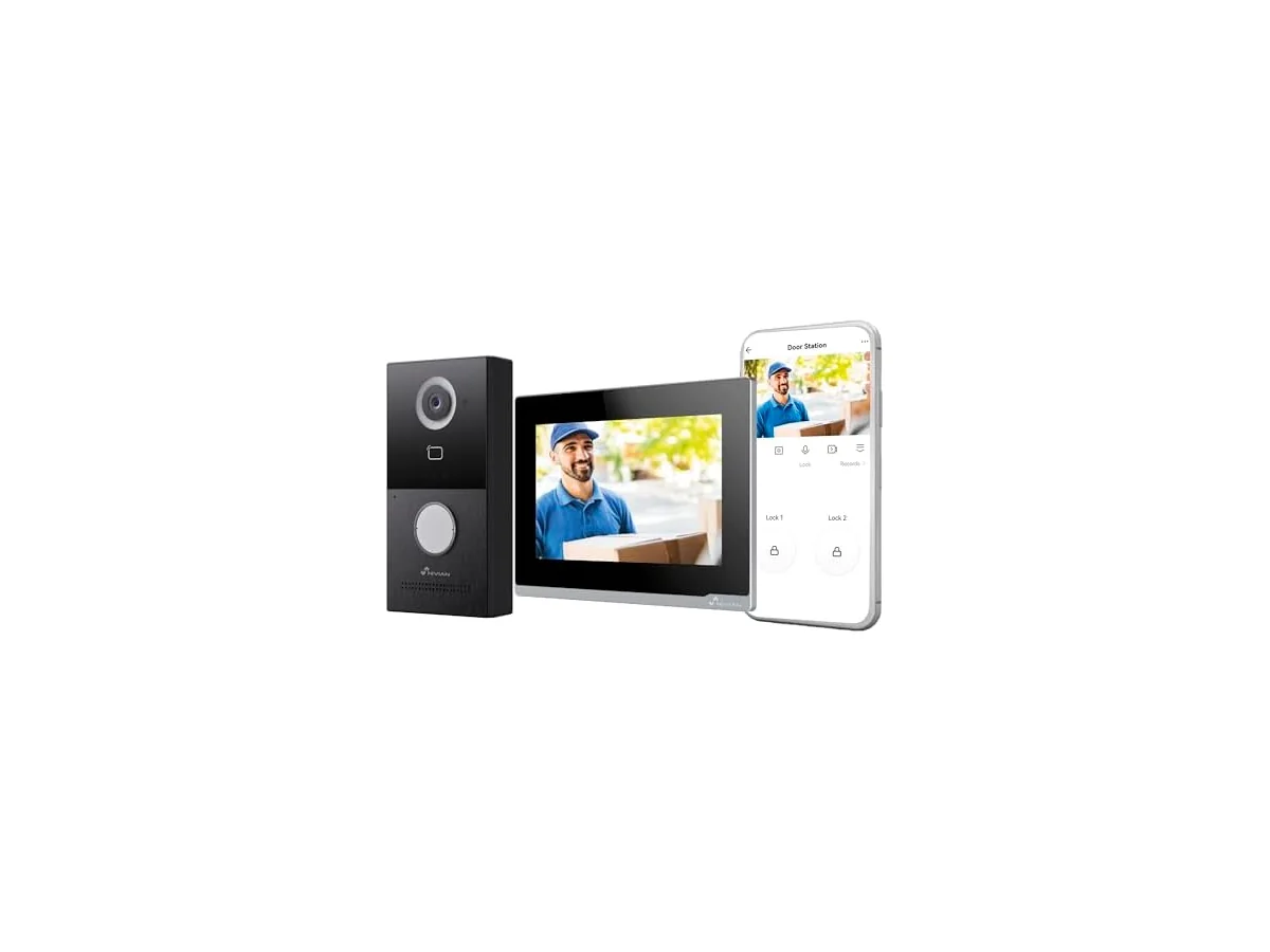 NIVIAN Videoportero WiFi Inteligente Full HD con Monitor Táctil 7”, Conexión 2 Hilos, Cámara Exterior… foto 2