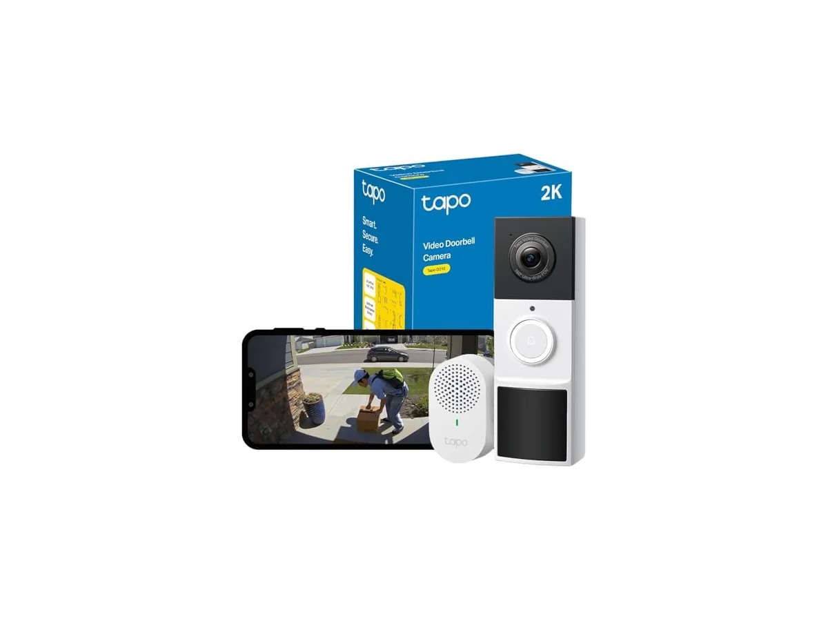 Tapo D210 - Timbre con Cámara Exterior 2K, Batería 6 Meses, Detección IA