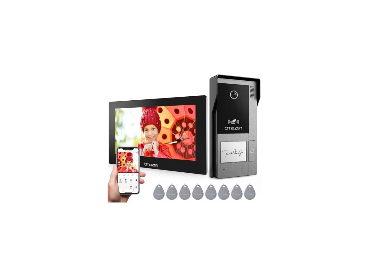 TMEZON Videoportero WiFi 2 Hilos,1080P Timbre Video Sistema Intercomunicador,Pantalla táctil IP de… foto 2