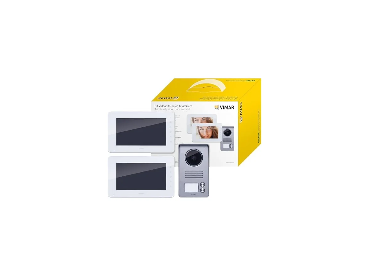 Vimar K40911 Kit videoportero contenido: 2 videoporteros con teclado capacitivo LCD 7 in, placa de… foto 2