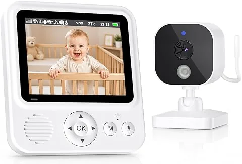 BURNNOVE Vigilabebés con Cámara 2.8" IPS, Sin WiFi y Visión Nocturna | Batería 2000mAh Hasta 96H VOX, Zoom 2X/4X, Audio Bi foto 3