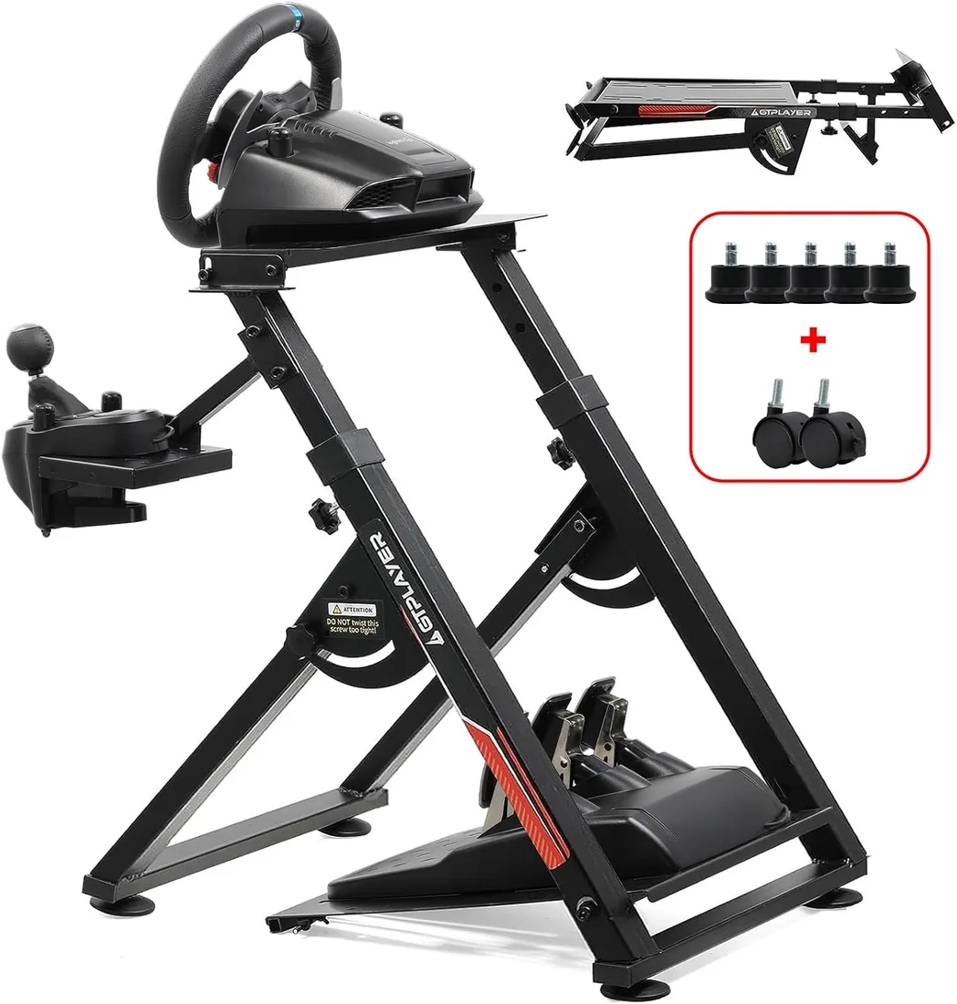 GTPLAYER Soporte de volante para G923 G29 G920 T300RST500RS Volante Gaming Force Feedback y palanca de cambios TH8A V1 - Fanatec Clubsport PS4 - Inclinable