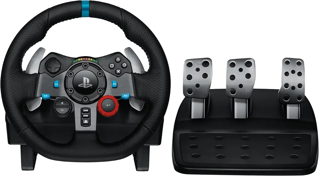 Logitech G G29, Driving Force Volante y Pedales para Playstation & PC | Force Feedback, Aluminio Anodizado, Palancas Cambio, USB 2.0/Alámbrico, PS4, PS3, Window 10.81, Windows 8/7, Mac OS - Negro