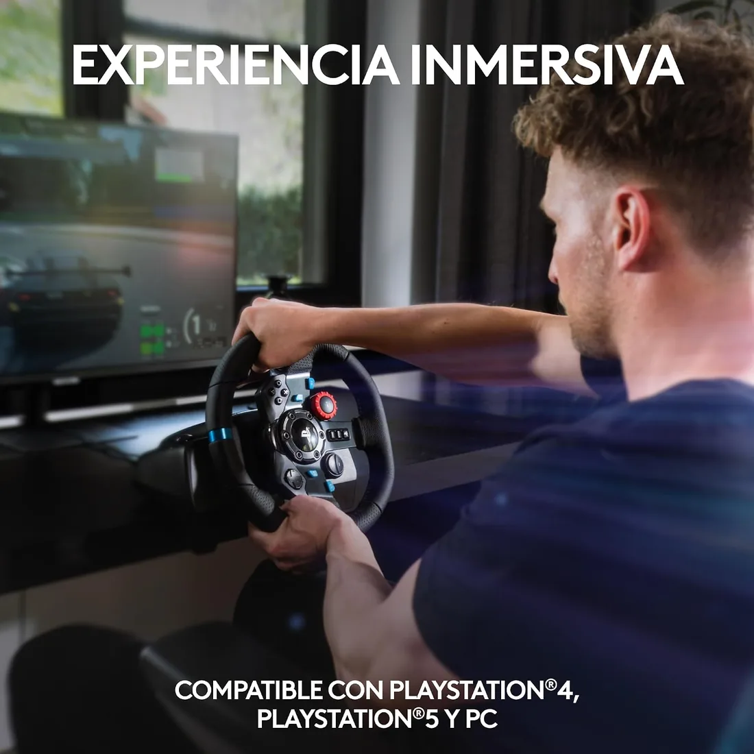 Logitech G G29, Driving Force Volante y Pedales para Playstation & PC | Force Feedback, Aluminio Anodizado, Palancas Cambio, USB 2.0/Alámbrico, PS4, PS3, Window 10.81, Windows 8/7, Mac OS - Negro foto 3