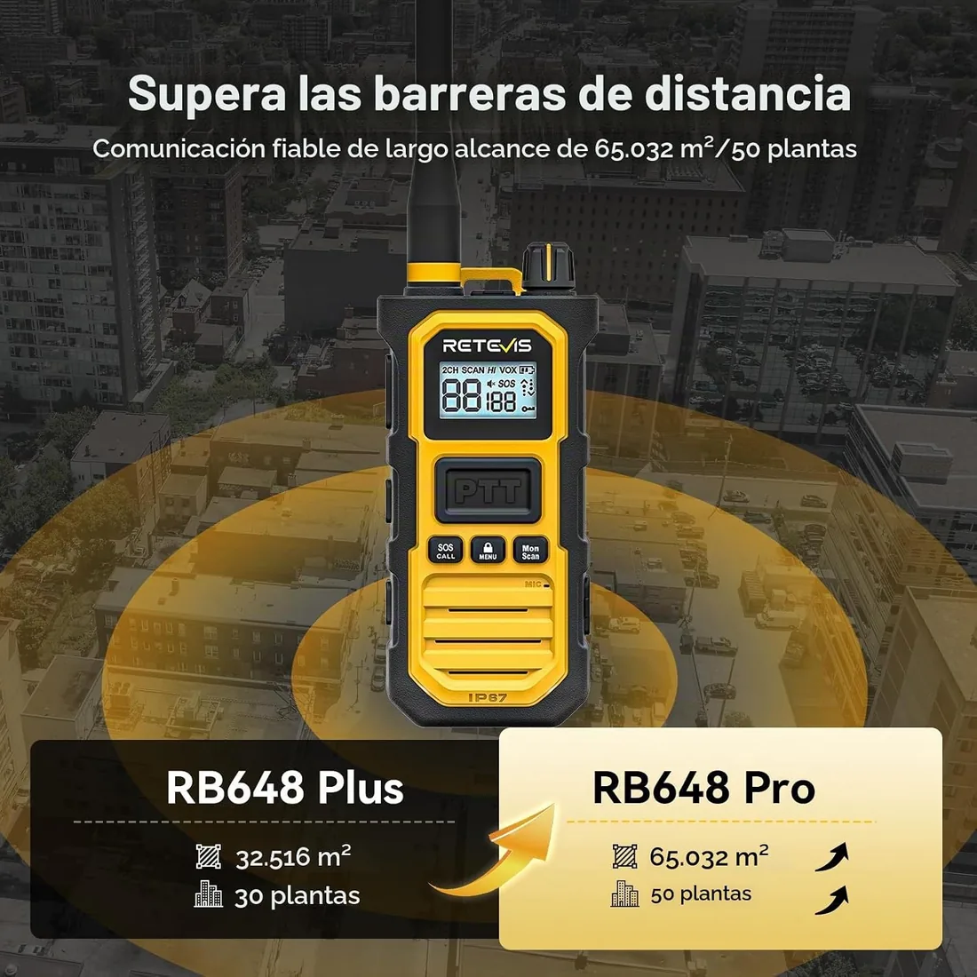 Retevis RB648Pro Walkie Talkies, Radios Bidireccionales para Adultos foto 2