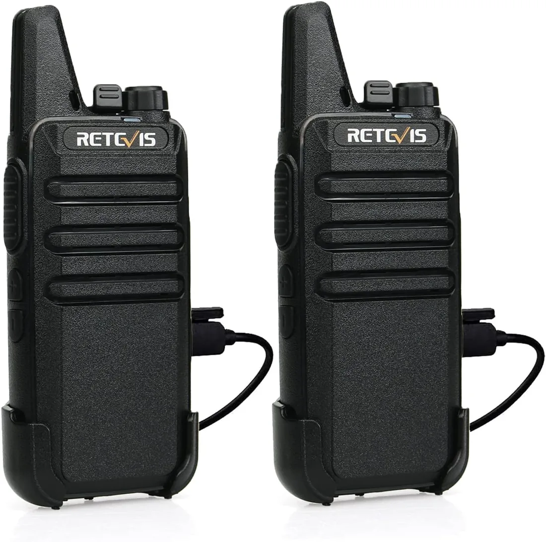 Retevis RT622 Walkie Talkie Profesionales, PMR446 16 Canales Walky Talky Recargable, CTCSS DCS Sonido Claro, VOX, Walkie Talkie Larga Distancia para Adultos, Senderismo (Negro, 1 Par)