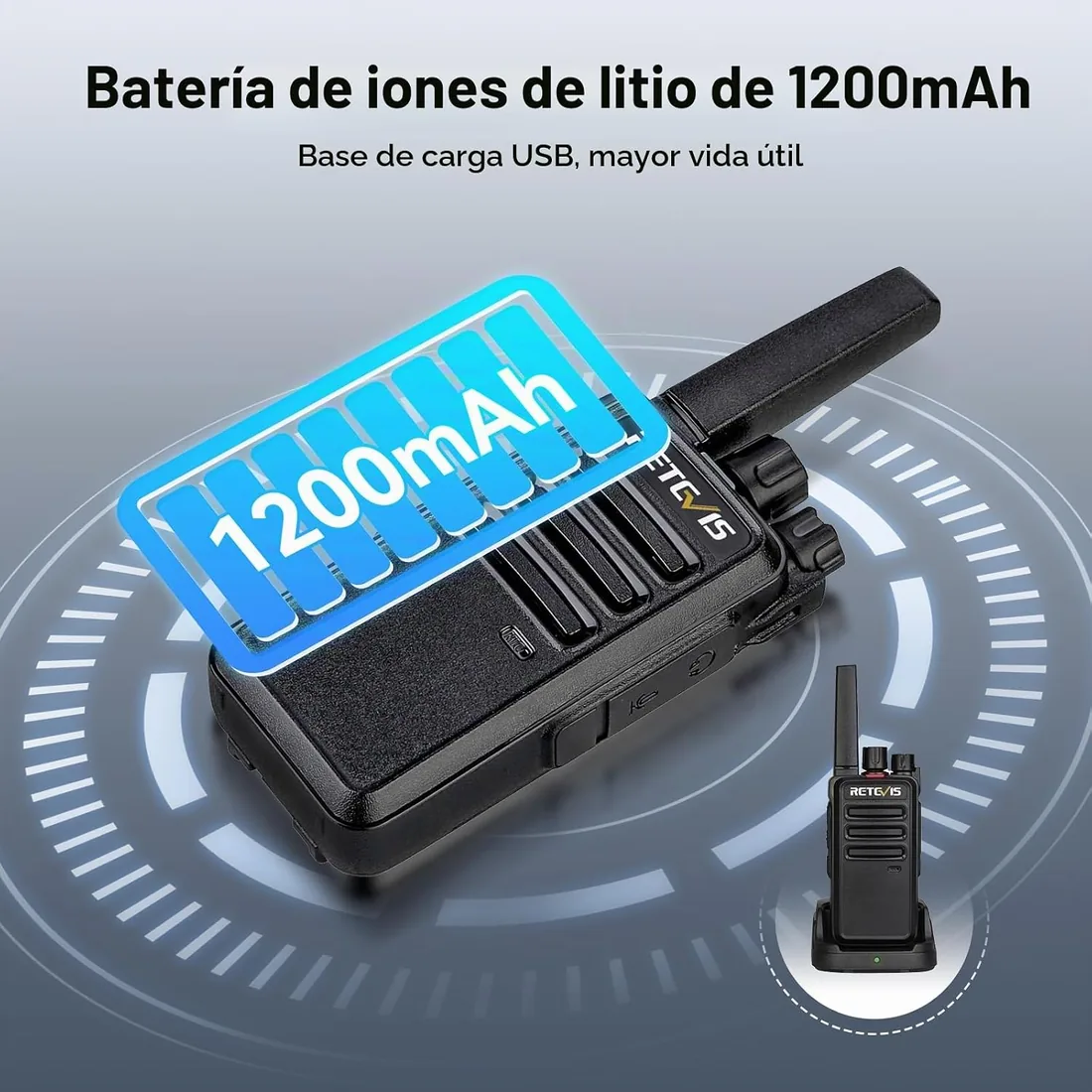 Retevis RT668 PMR446 Walkie Talkie Portátil con Auriculares (6 Piezas) foto 3