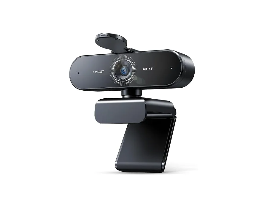 EMEET Webcam Nova 4K, Webcam 4K Avec 2 Microphones et Réduction du Bruit, Web CAM Ultra HD Grand Angle 73° Avec Cache-objectif, Autofocus PDAF, Compatible Mac, Ordinateur Portable,