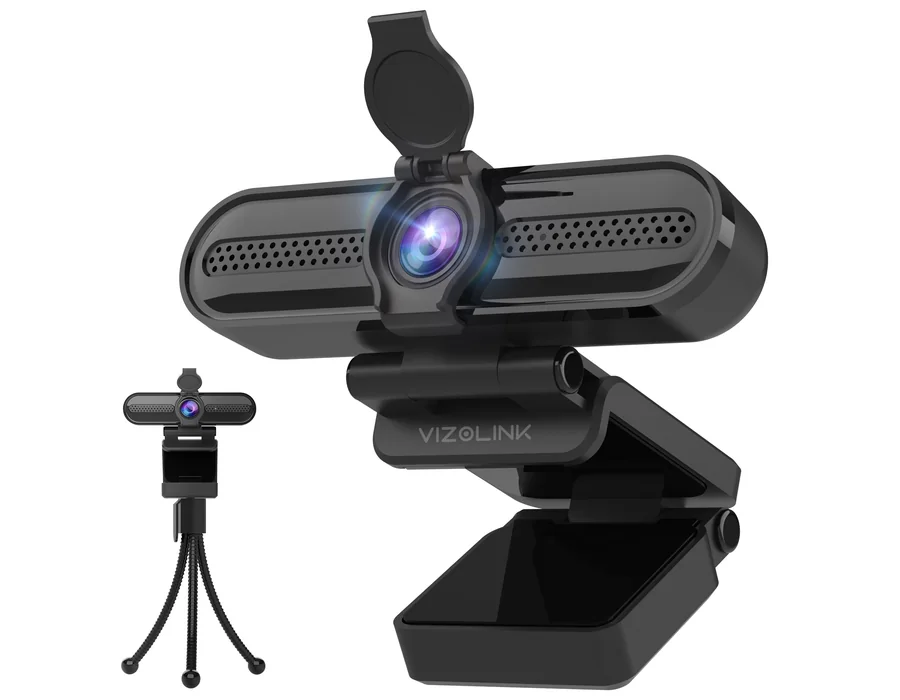 W4DS PRO 4K Webcam Cámara Web con 2 Micrófono Foco Automático, Corrección de Luz 78°Ángulo de Visión para Windows MacOS Linux Soporta Youtube Streaming Video Calling Zoom Videoconf
