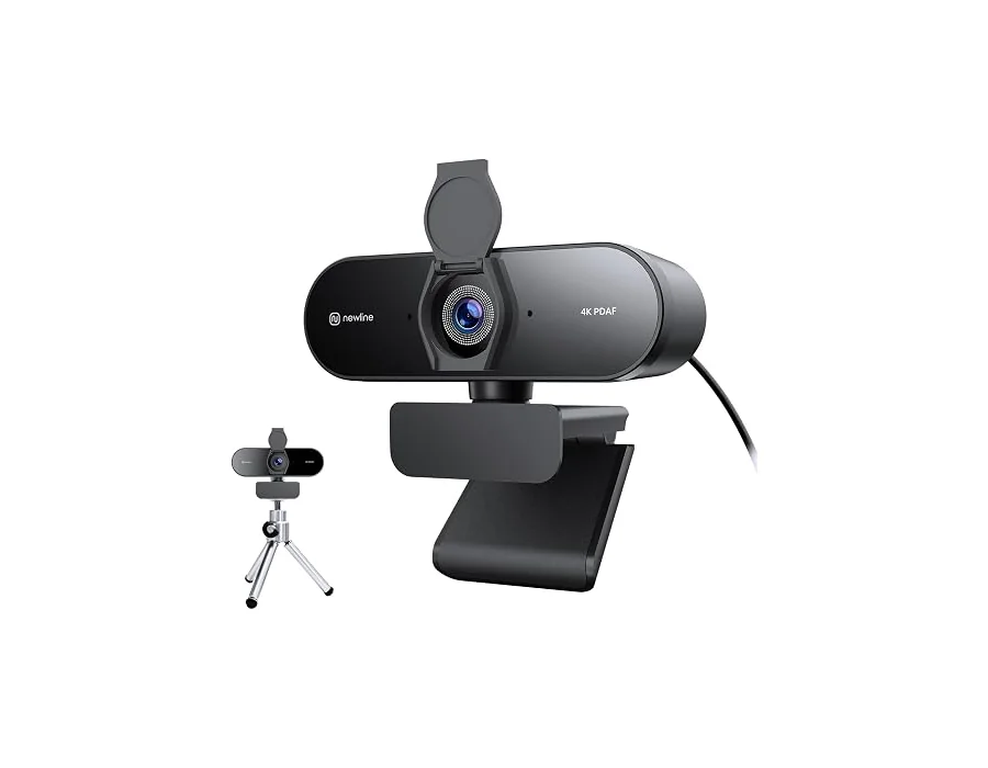 Webcam 4K con 2 Microfono con Trípode de Metal, 1080p@60fps, Autofokus PDAF en 1 Segundo, Sonido Estéreo Nítido, Corrección de Luz, USB Camara Webcam para PC Windows MacOS Videocon foto 3
