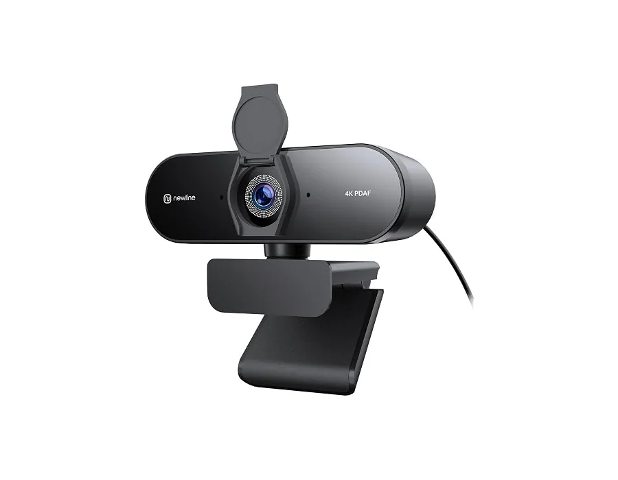 Webcam 4K para PC con Sensor Sony de 1/2.55", PDAF autoenfoque, 2 micrófonos con cancelación de Ruido, UHD 4K@30fps y 1080p@60fps, Camara Web USB para videoconferencias, Streaming 