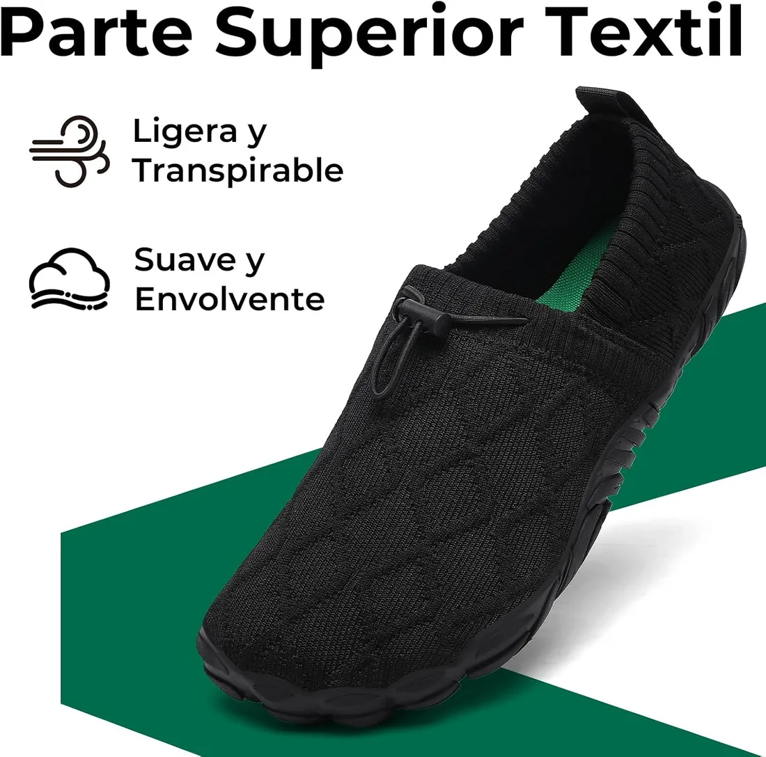 Unisex Zapatillas Barefoot Slip-On – Zapatillas sin Cordones con Puntera Ancha para Uso Diario, Tiempo Libre y Caminar, Gr.36-48 foto 3