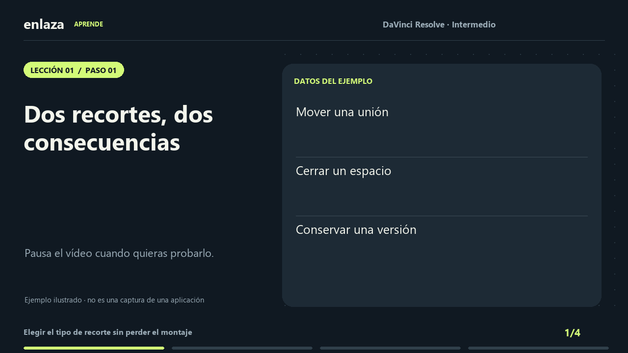 DaVinci Resolve · Intermedio